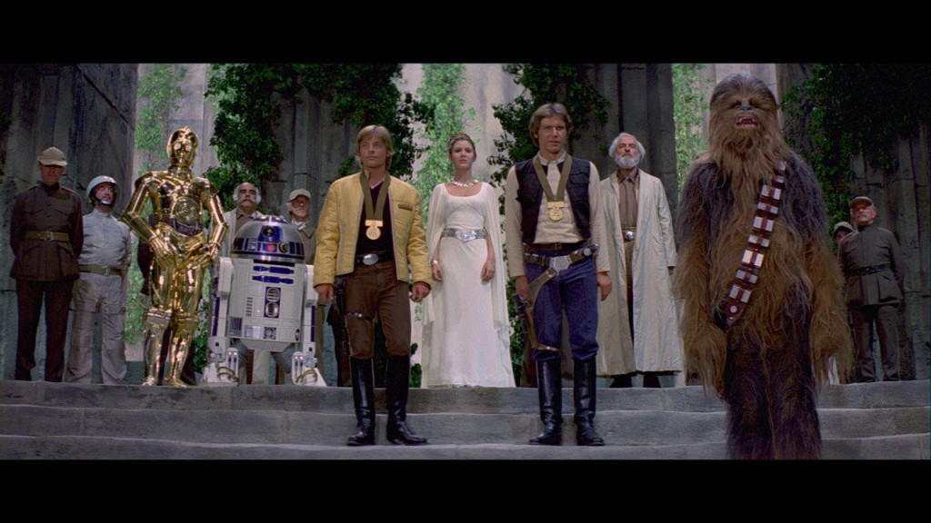 En fantastisk utgave av The Force-temaet spilles i denne scenen. (Foto: Lucasfilm Ltd.)